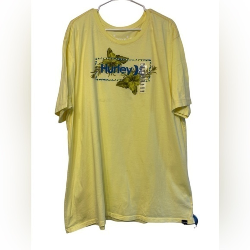Hurley Yellow Graphic Shirt NWT Size XXL #2344